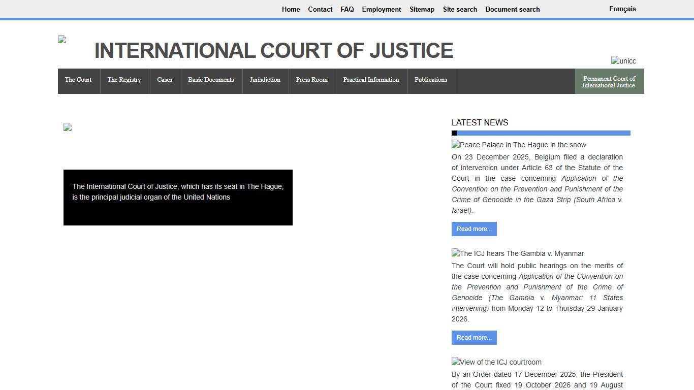 Home INTERNATIONAL COURT OF JUSTICE